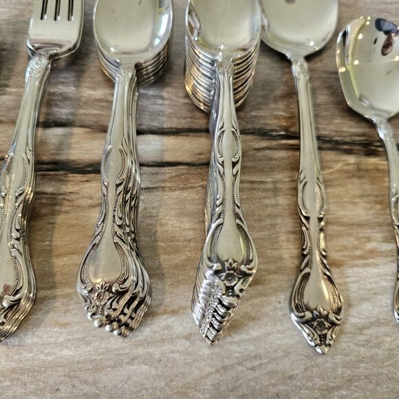 36 Pc Lot Of Vintage Royal Baroque‎ Stainless Imperial USA Flatware Spoons Forks - Picture 3 of 13